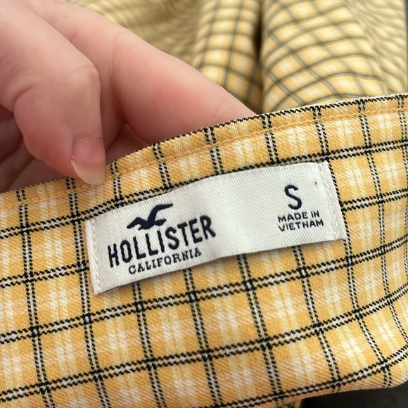 Hollister 90s Yellow Plaid Dress - Size S - Picture 2 of 10